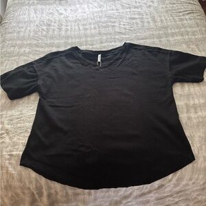 Women's Black V-Neck Top